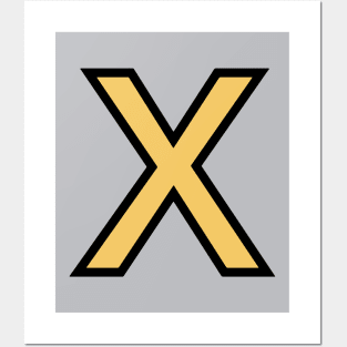 Funky Yellow Letter X Posters and Art